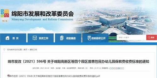 速看 綿陽高新 經(jīng)開等四區(qū)這類幼兒園保教費收費標準公布